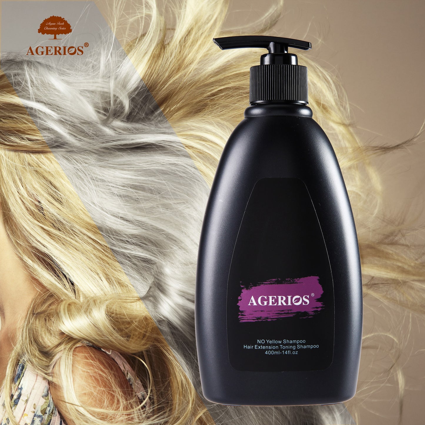 Agerios No Yellow Toning Shampoo 400ml