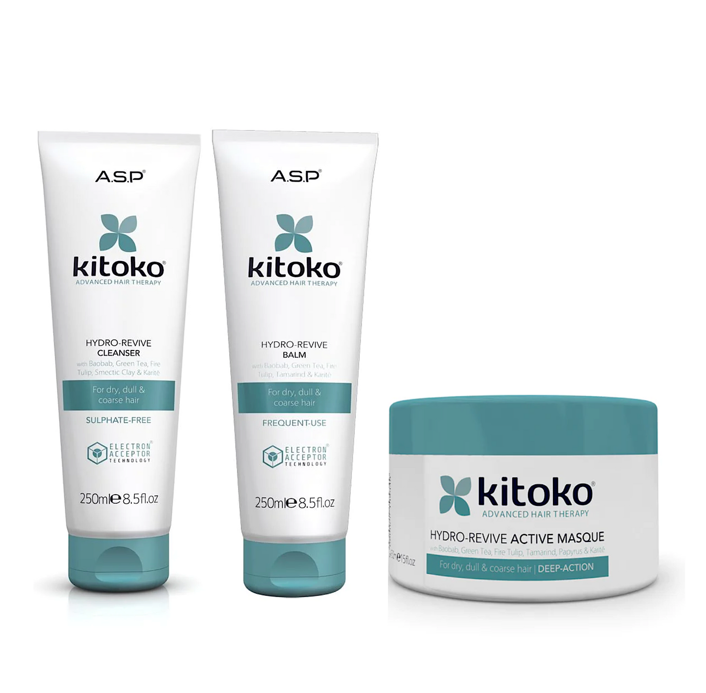 ASP Kitoko Hydro Revive PackASP Kitoko Hydro Revive Cleanser and Balm 250ml + Masque (3pc)