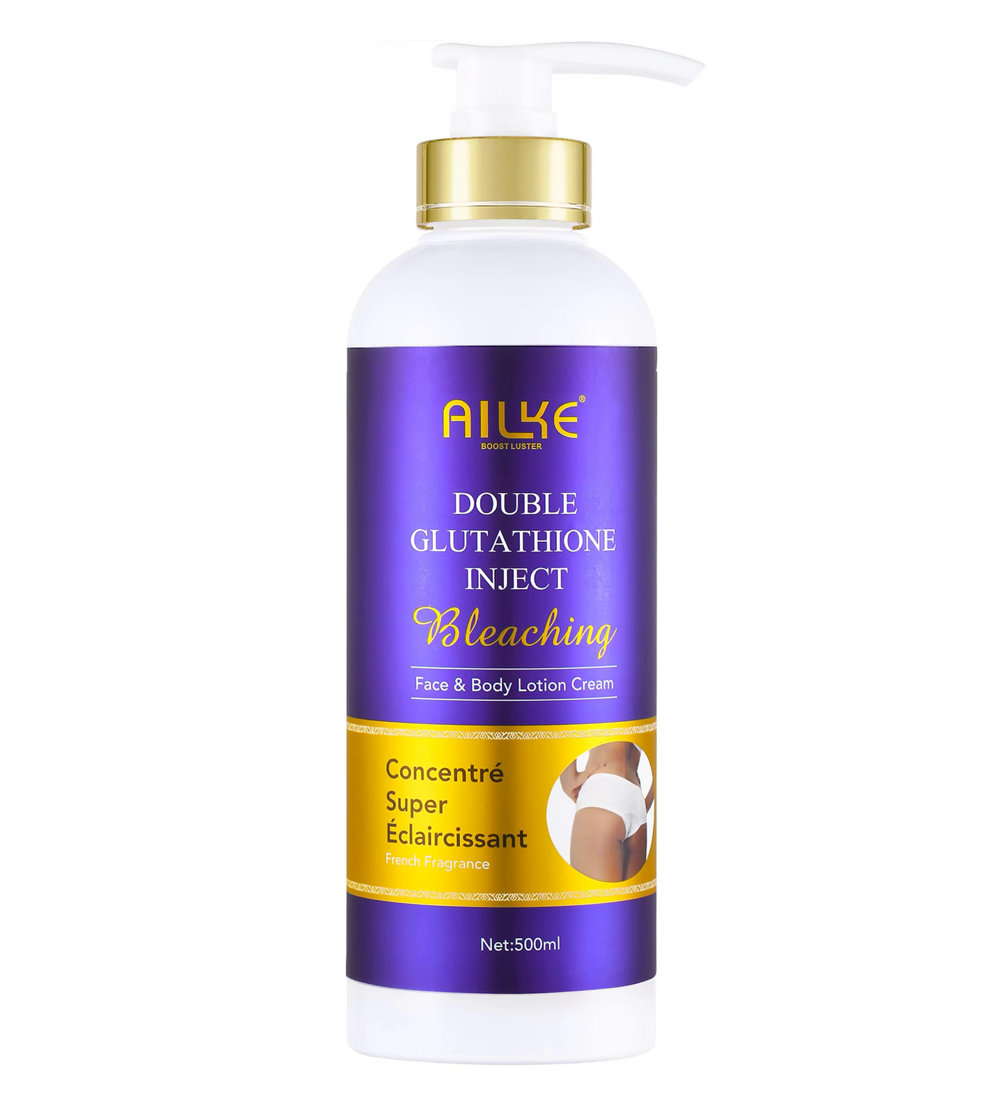 Ailke Double Glutathione Concentrated Face & Body Lotion Cream 500ml
