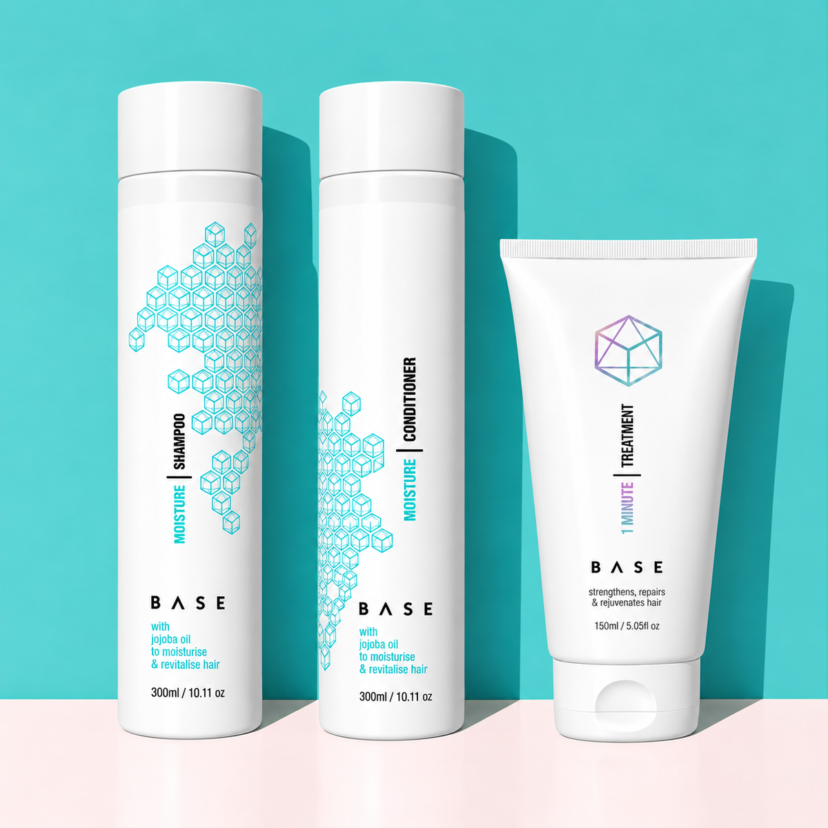 Base Moisture Shampoo and Conditioner 300ml + Treatment (3pc)