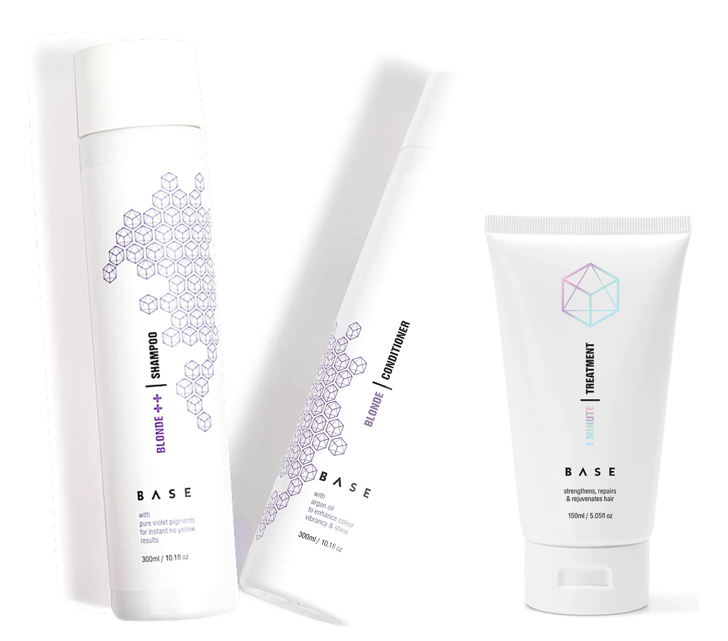 Base Blonde Shampoo ++ and Conditioner 300ml + Treatment Trio