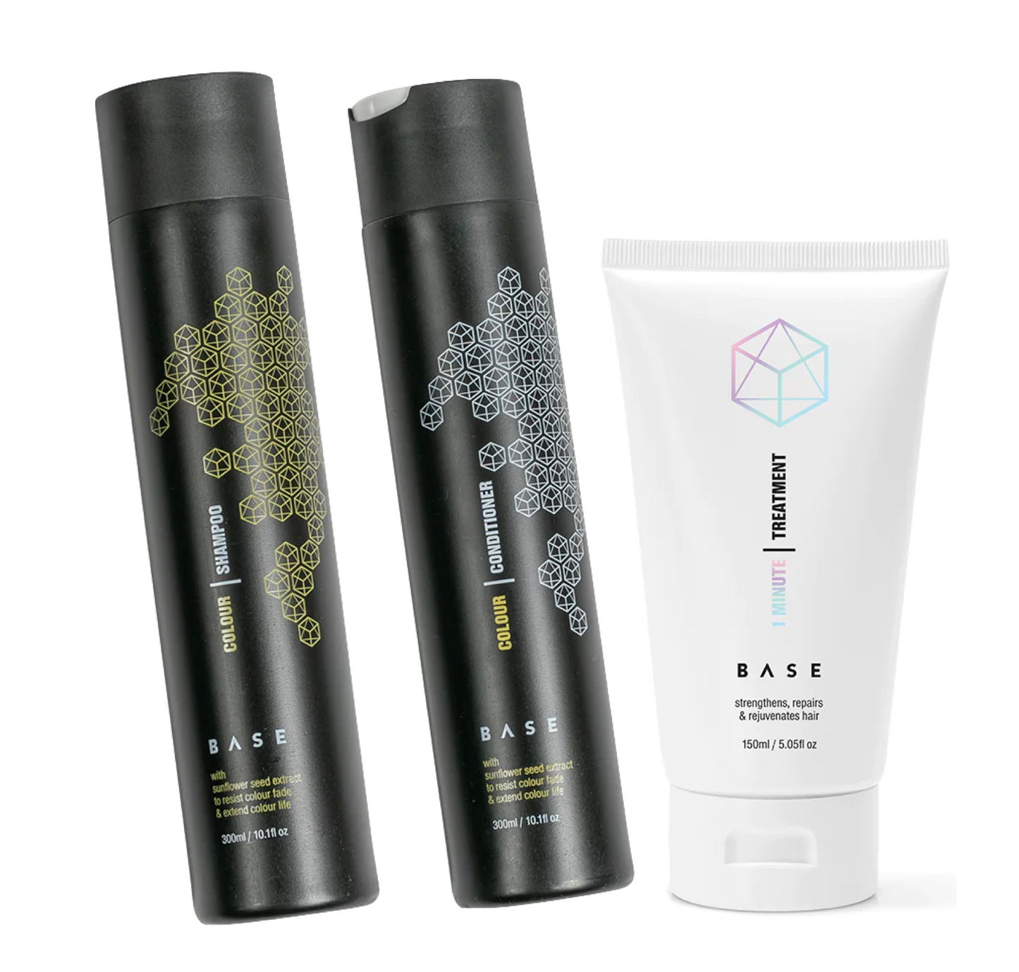 Base Colour Shampoo and Conditioner 300ml + Treatment Trio