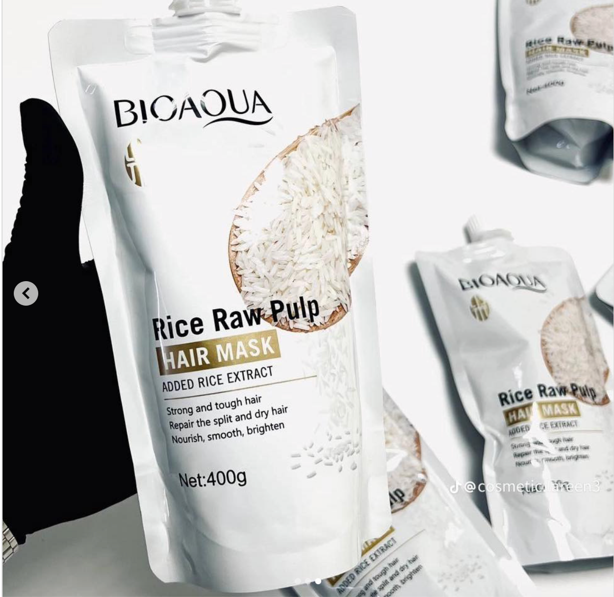 Bioaqua Rice Raw Pulp Hair Repair Mask 400g