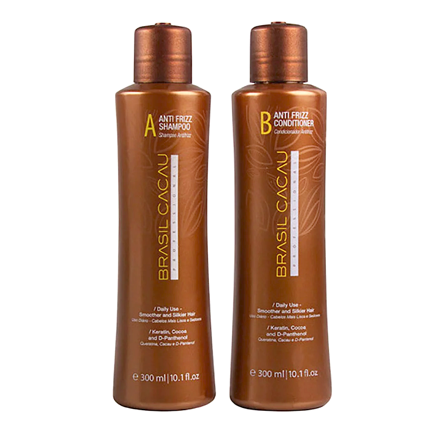 Brasil Cacau Smoothing Anti Frizz Shampoo and Conditioner 300ml