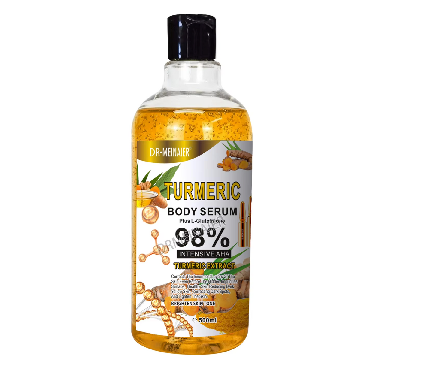 Dr Meinaier Turmeric Body Serum Plus Glutathone 98% Intensive AHA 500ml