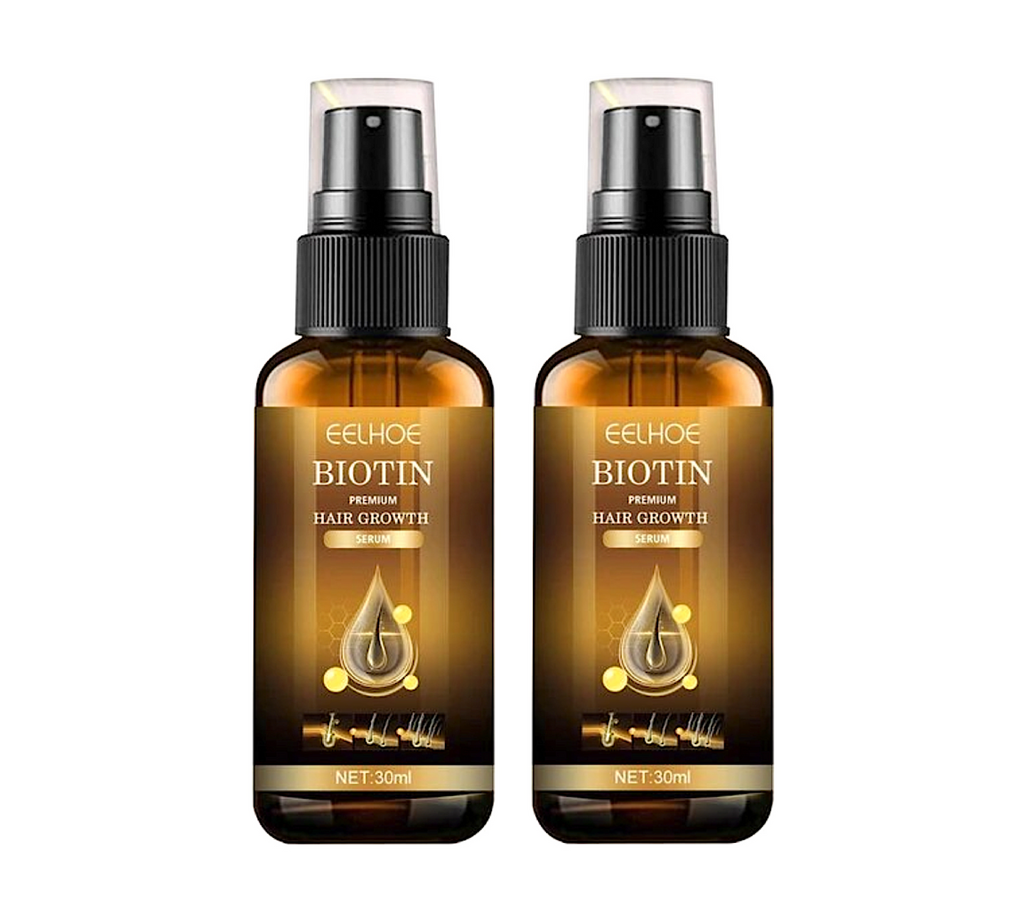Eelhoe Biotin Premium Hair Growth Serum 30ml (2pc)
