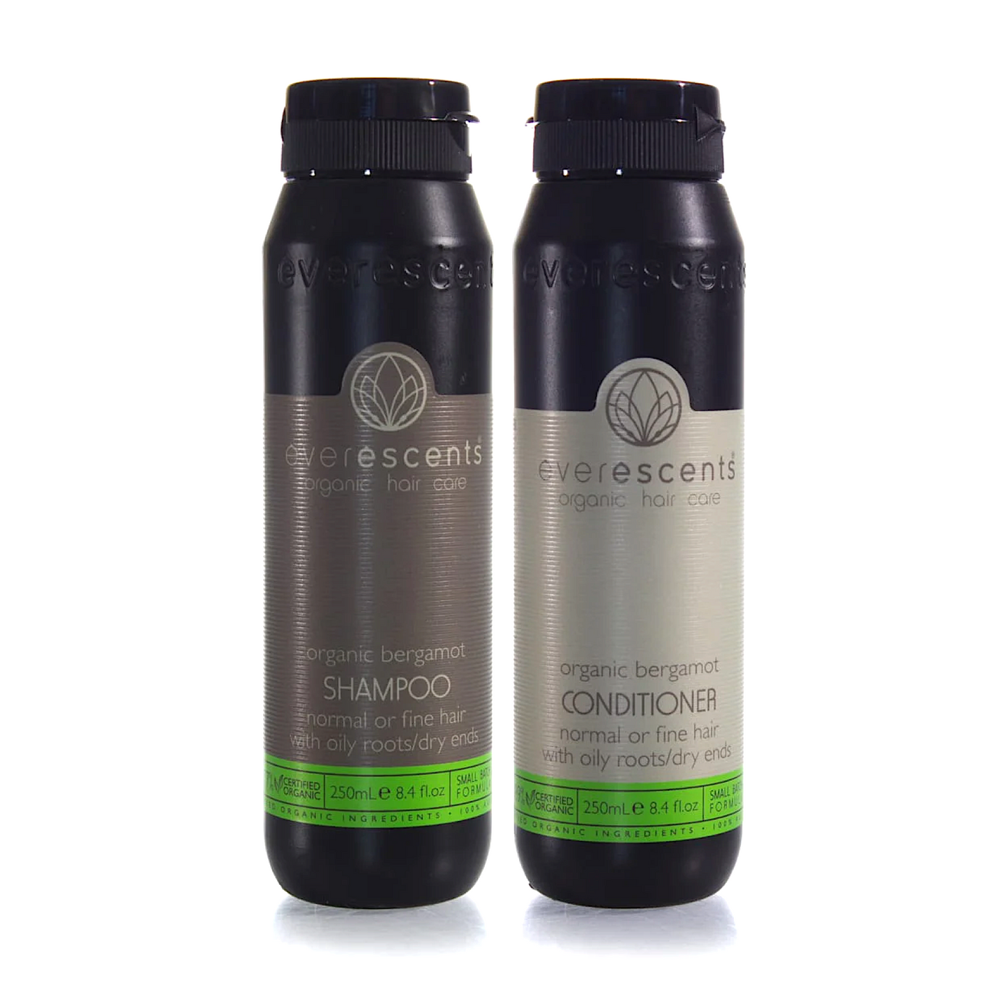 Everescents Organic Bergamot Shampoo and Conditioner 250ml