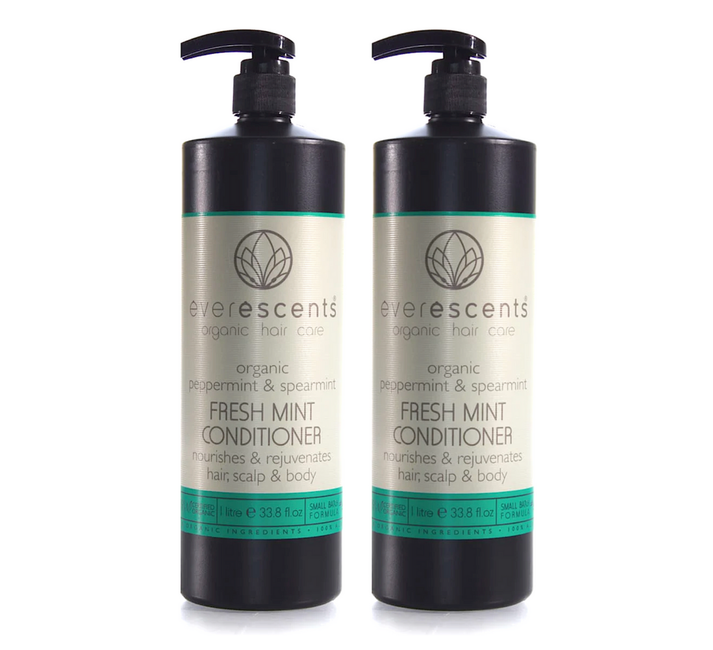Everescents Organic Fresh Mint Hair Regrowth Conditioner 1000ml (2pc)