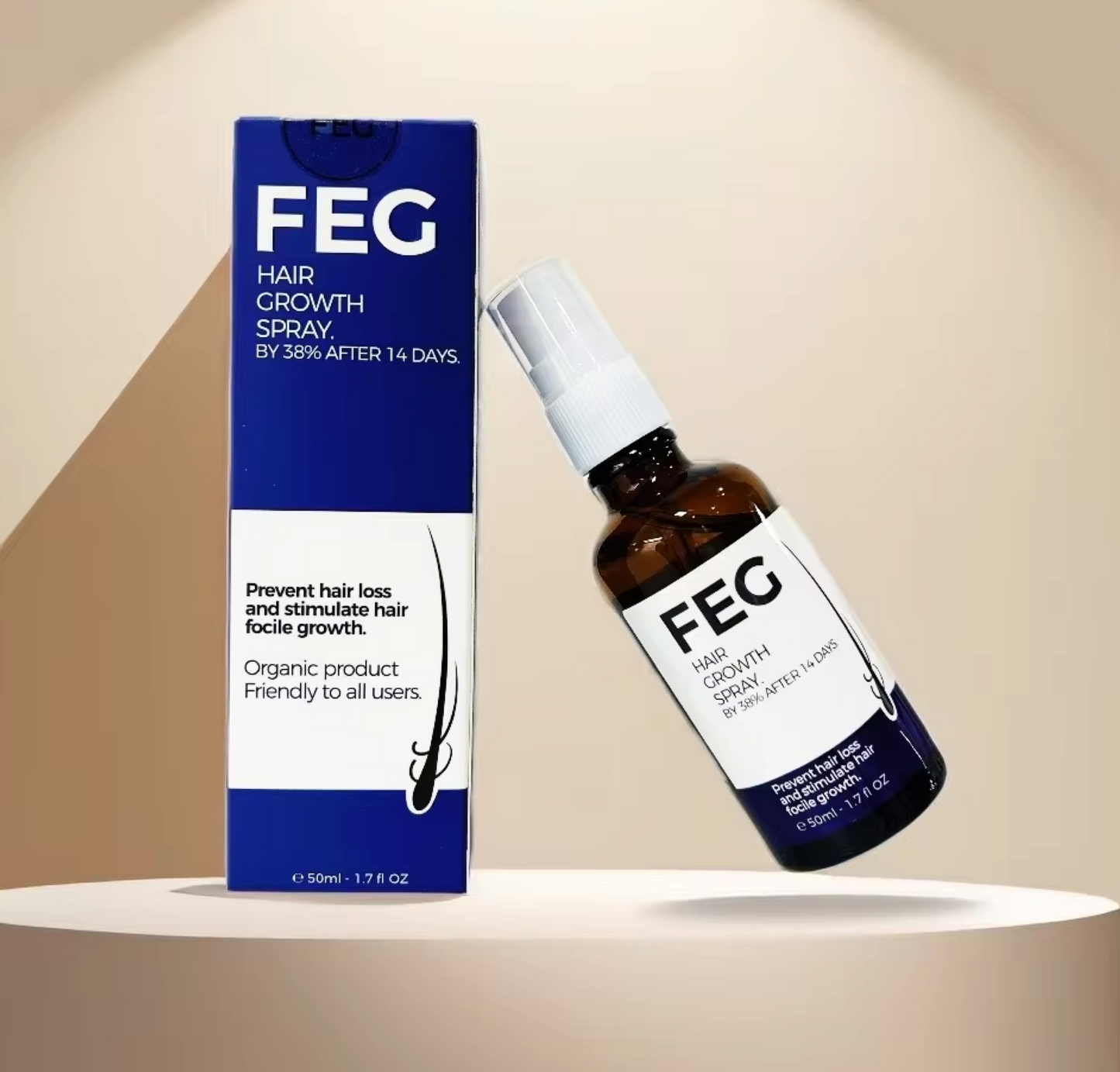 FEG Organic Hair Growth Spray 14 Days Booster 50ml