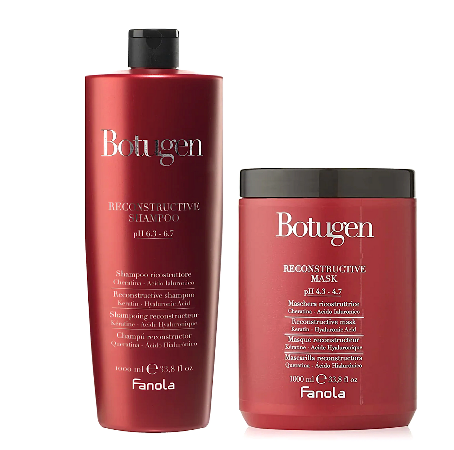 Fanola Botugen Reconstructive Keratin & Hyaluronic Shampoo and Mask 1000ml