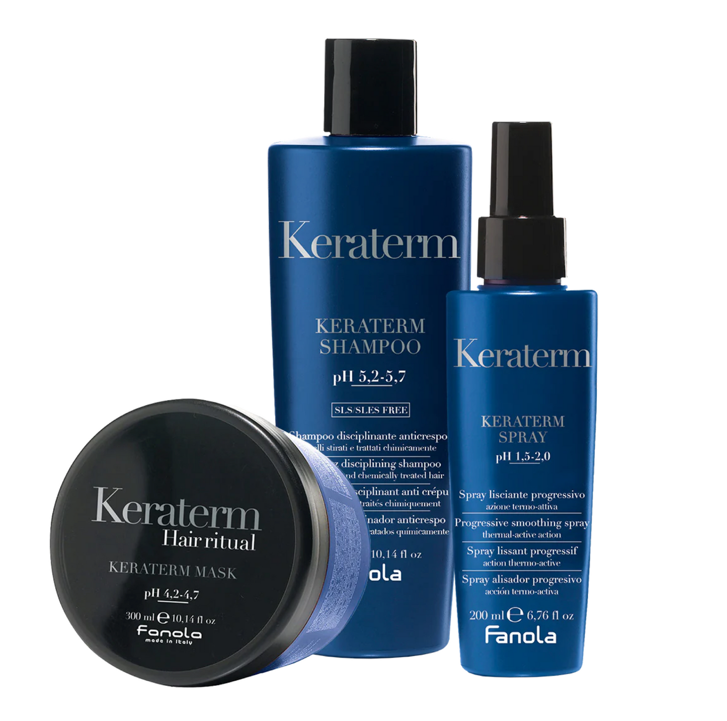 Fanola Keraterm Anti Frizz Shampoo and Mask 300ml + Spray (3pc)