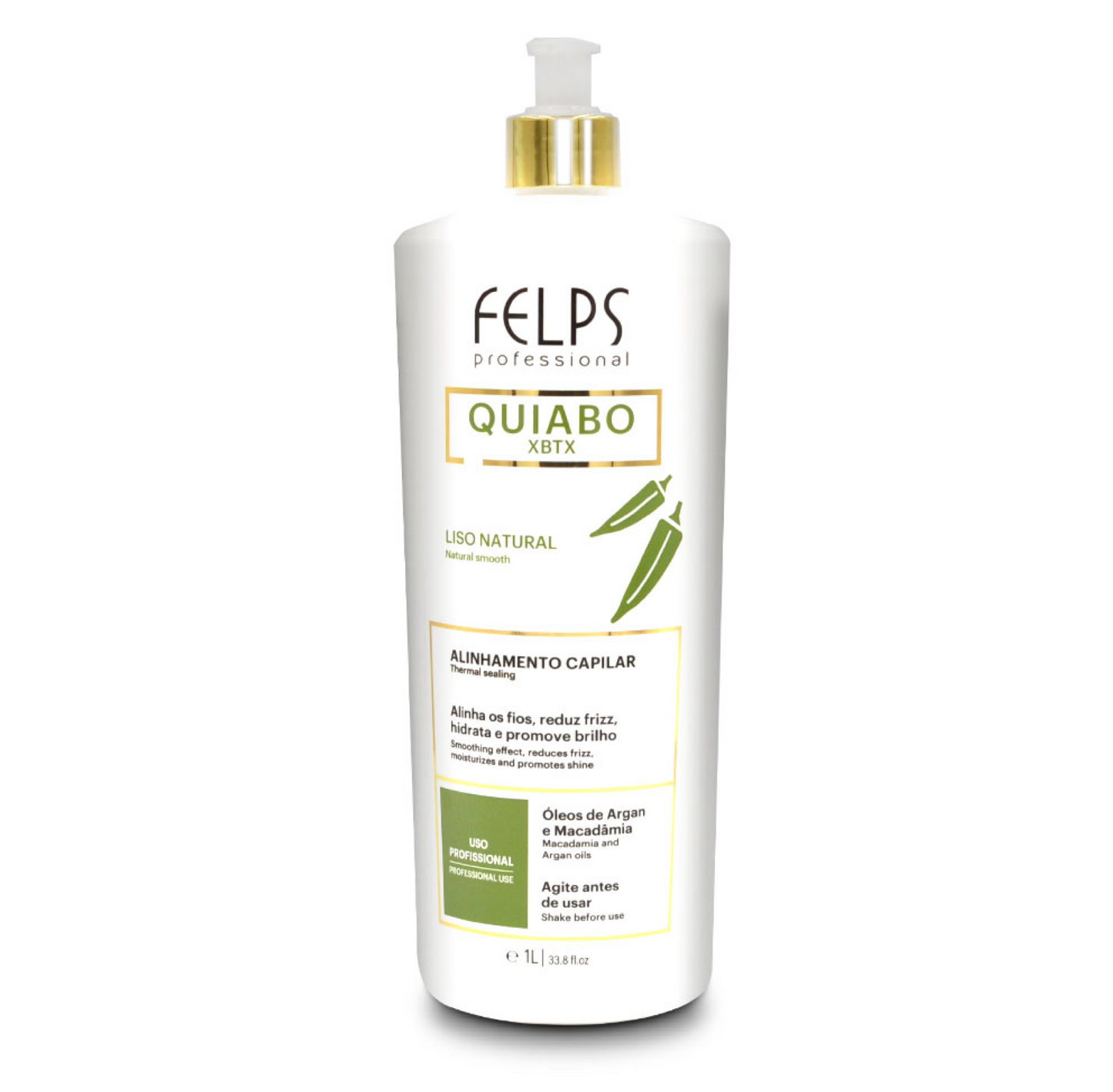 Felps Okra Quiabo Brazilian Progressive Keratin Thermal Sealing 1000ml