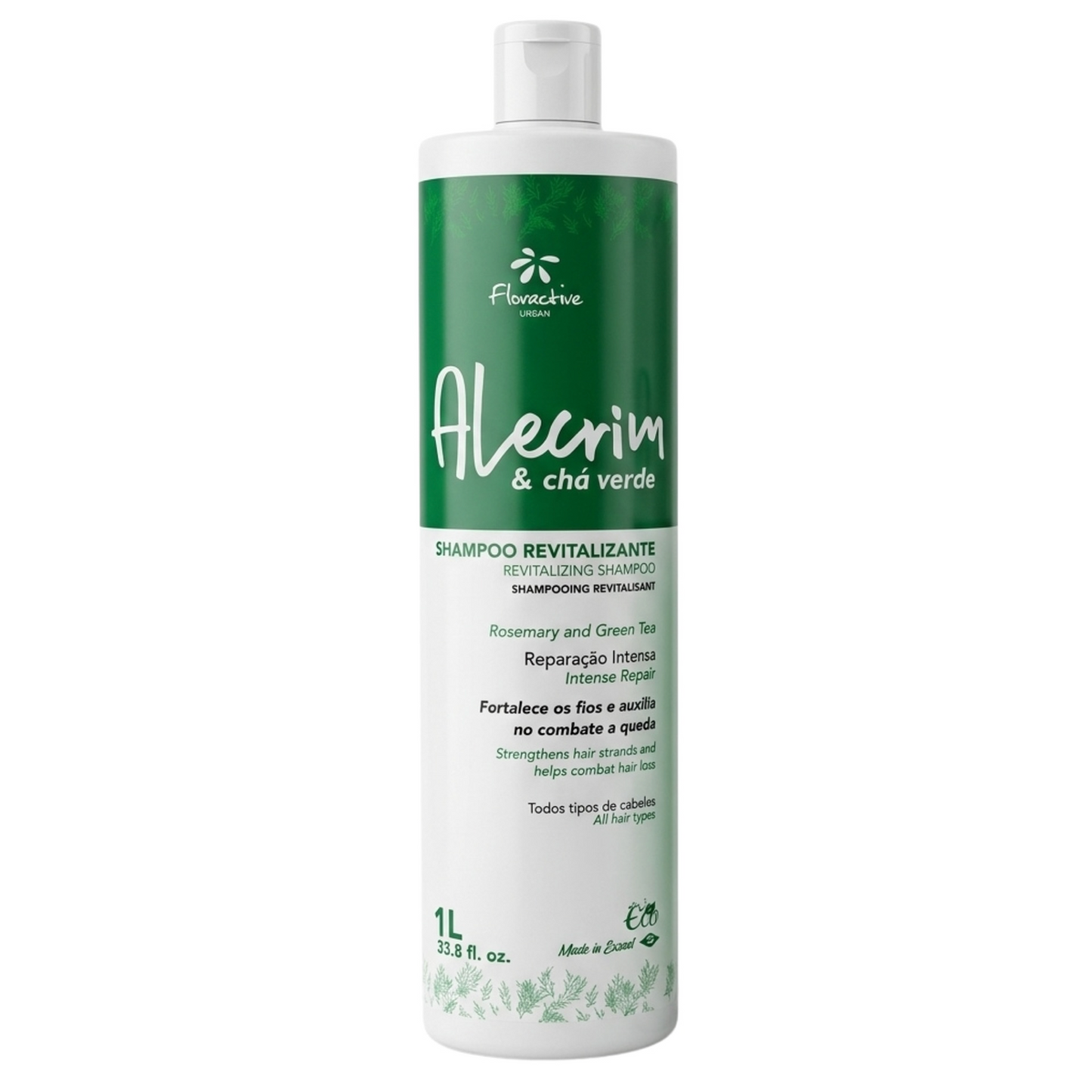 Floractive Alecrim Rosemary & Green Tea Revitalising Shampoo 1000ml