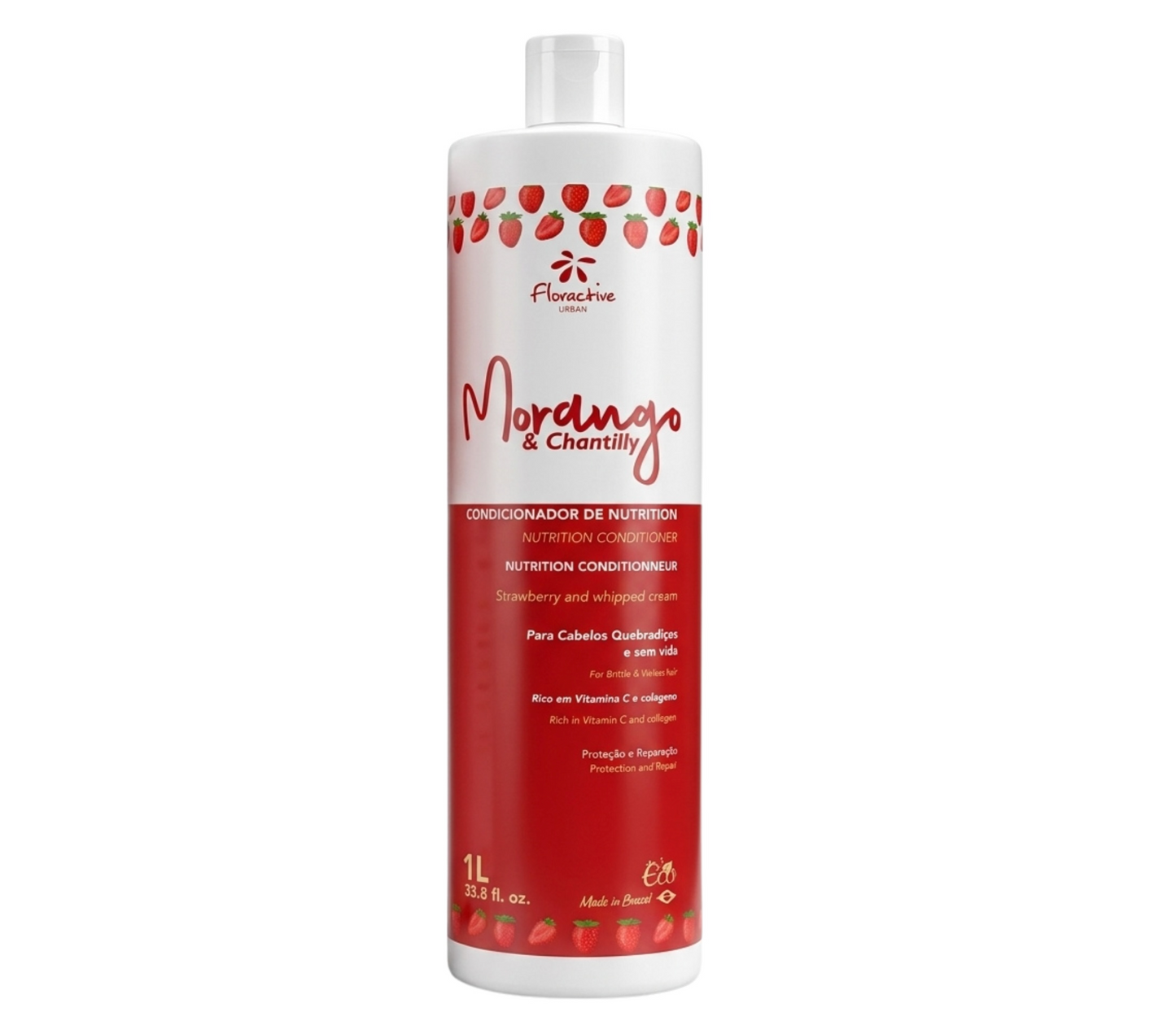 Floractive Morango Strawberry Whipped Cream Nutrition Conditioner 1000ml