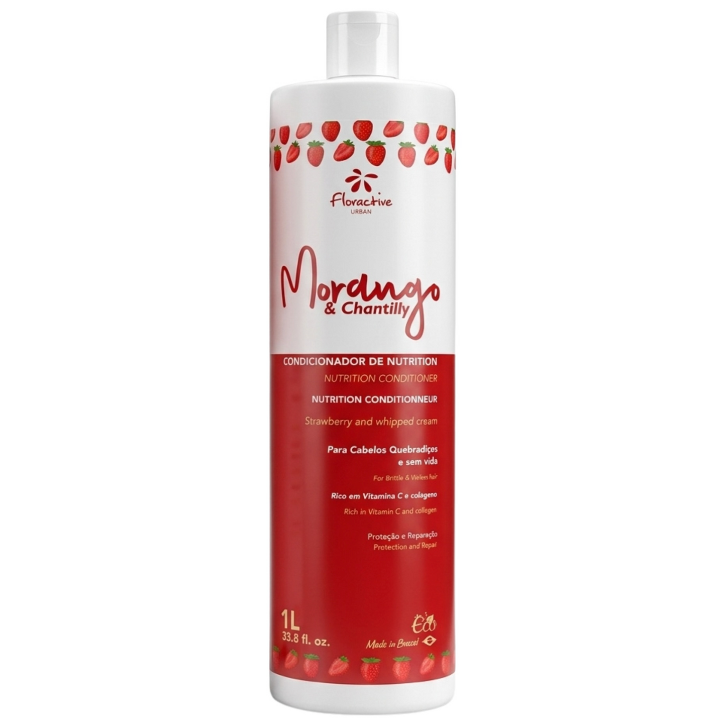 Floractive Morango Strawberry Whipped Cream Nutrition Conditioner 1000ml