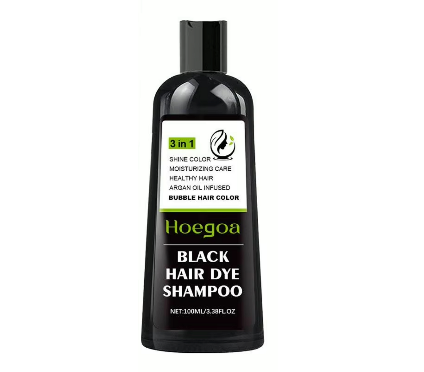 Hoegoa Black Hair Dye 3 In 1 Shampoo 100ml