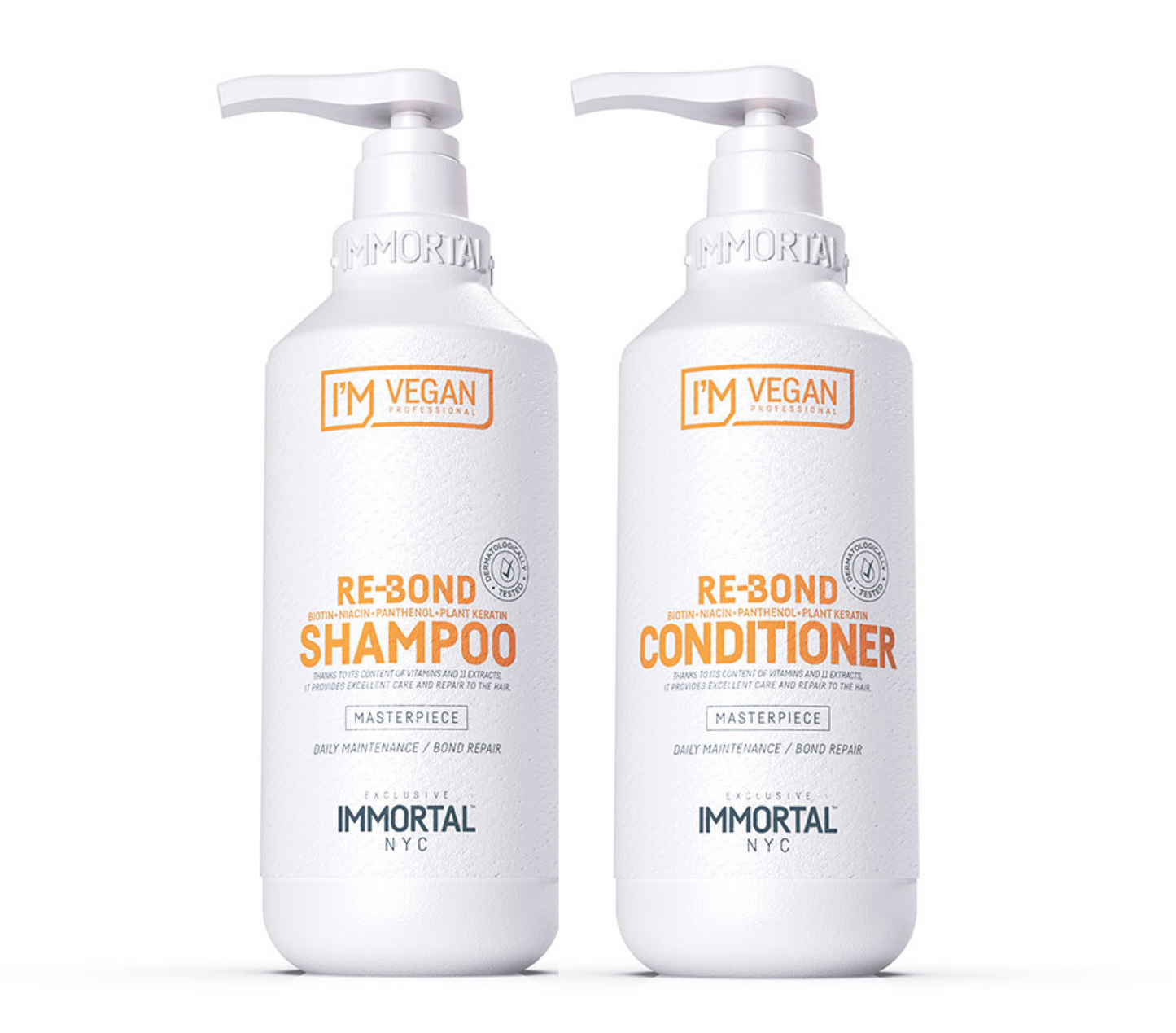 Immortal NYC I'm Vegan Re-Bond Shampoo and Conditioner 500ml