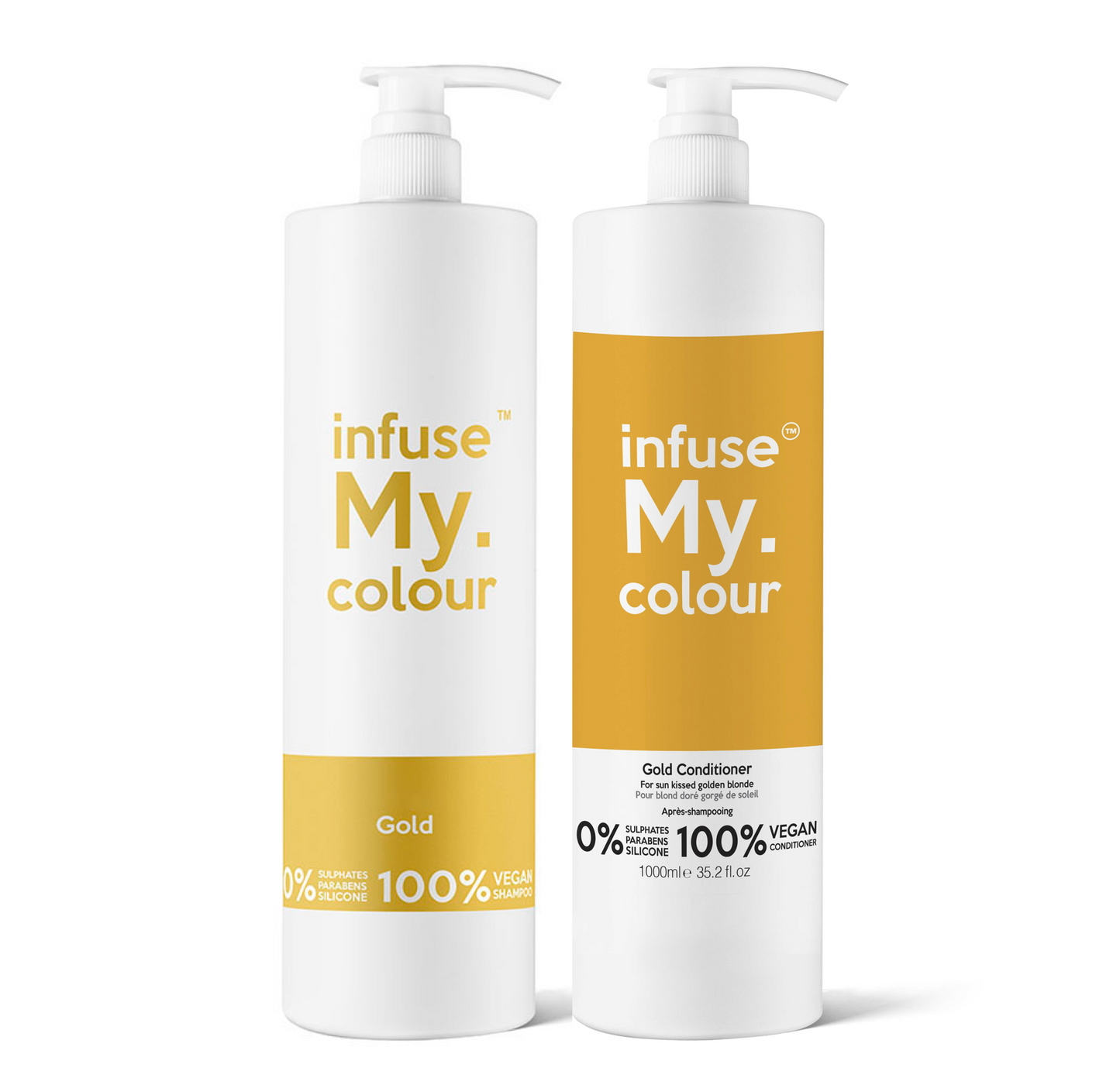 Infuse My Colour Gold Blonde Shampoo and Conditioner 1000ml