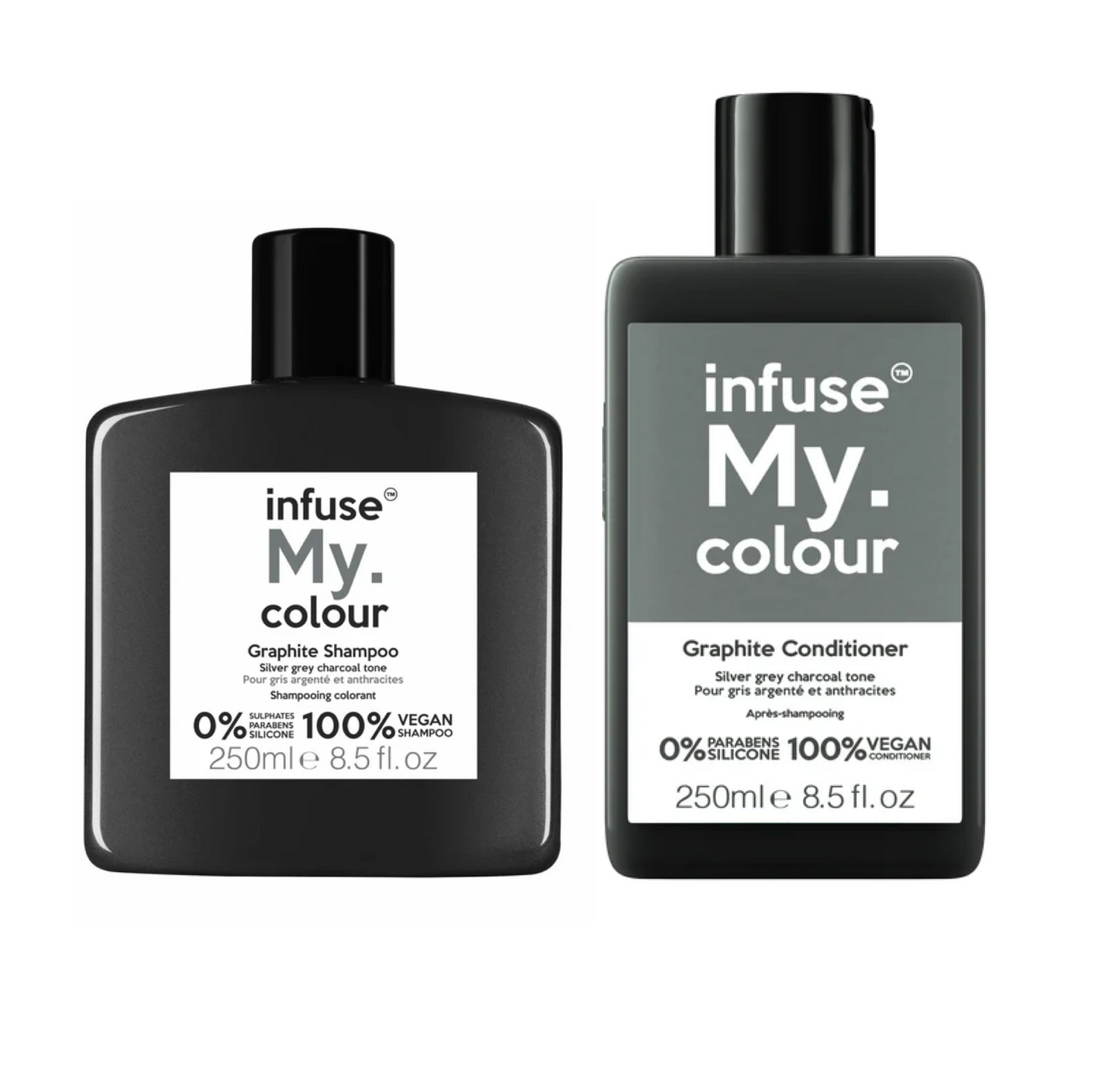 Infuse My Colour Graphite Silver Grey Shampoo and Conditioner 250ml