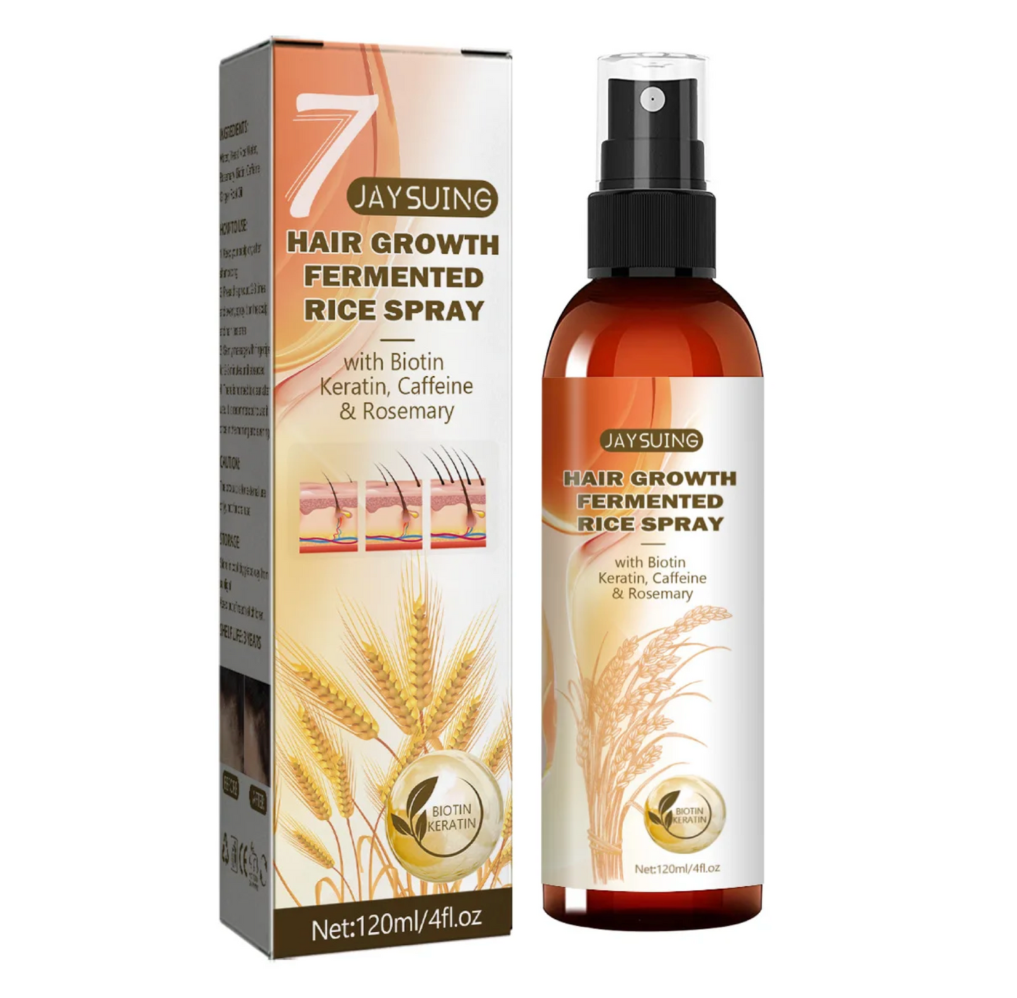 Jaysuing Hair Growth Fermented Rice Spray 120ml