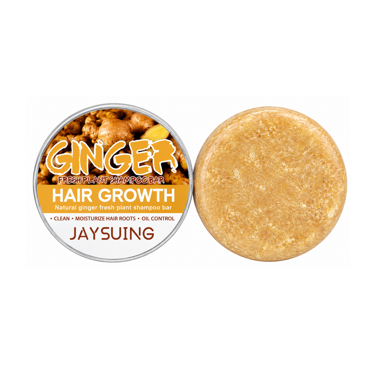 Jaysuing Hair Growth Ginger Fresh Plant Shampoo Bar 60g