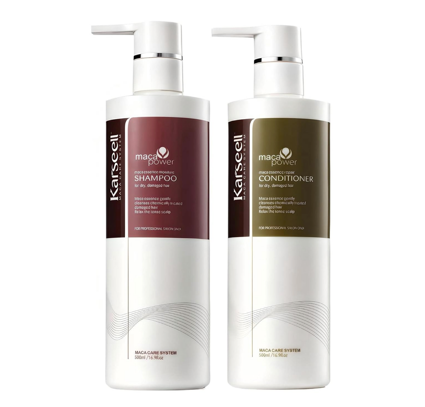 Karseell Maca Power Essence Moisture Shampoo and Repair Conditioner 500ml