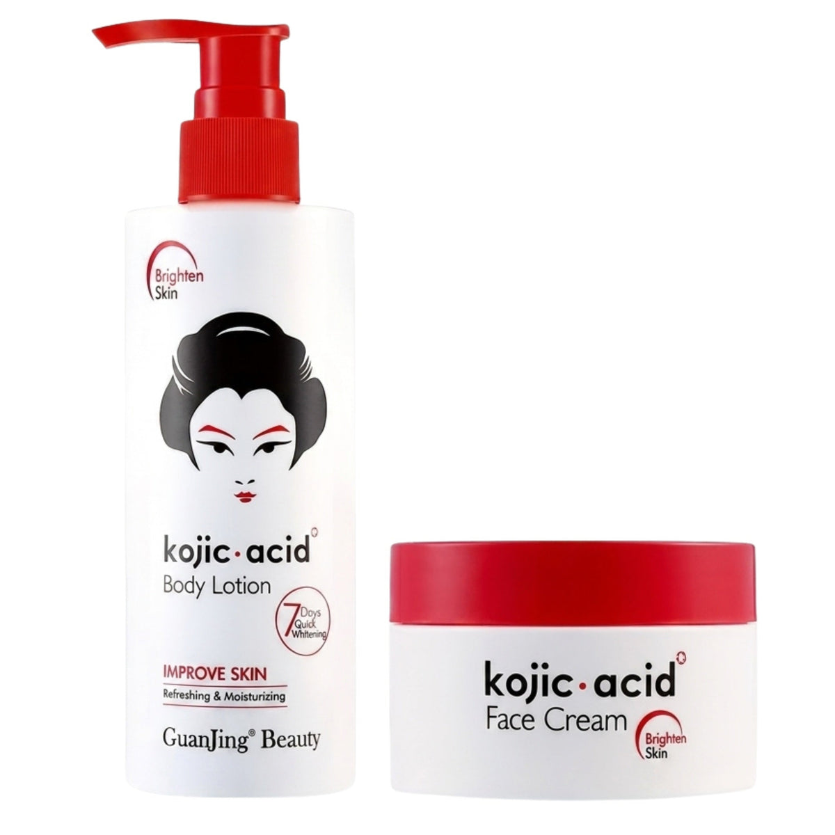 Kojic Acid Body Lotion and Face Cream Duo
