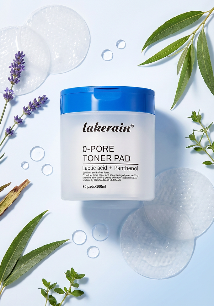 Lakerain Pore Toner Exfoliating Pad Korean Beauty 80 Pads
