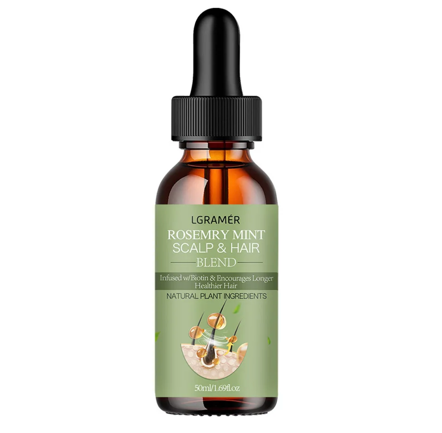 Lgramer Rosemary Mint Scalp and Hair Growth Blend Serum 50ml