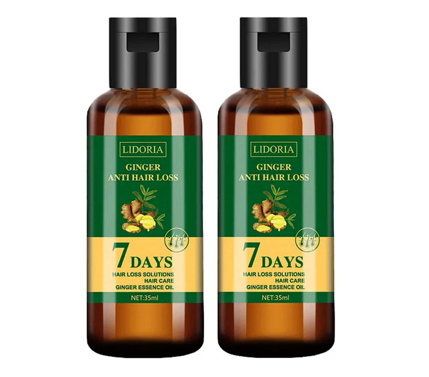 Lidoria Ginger Anti Hair Loss 7 Days Oil 35ml (2pc)
