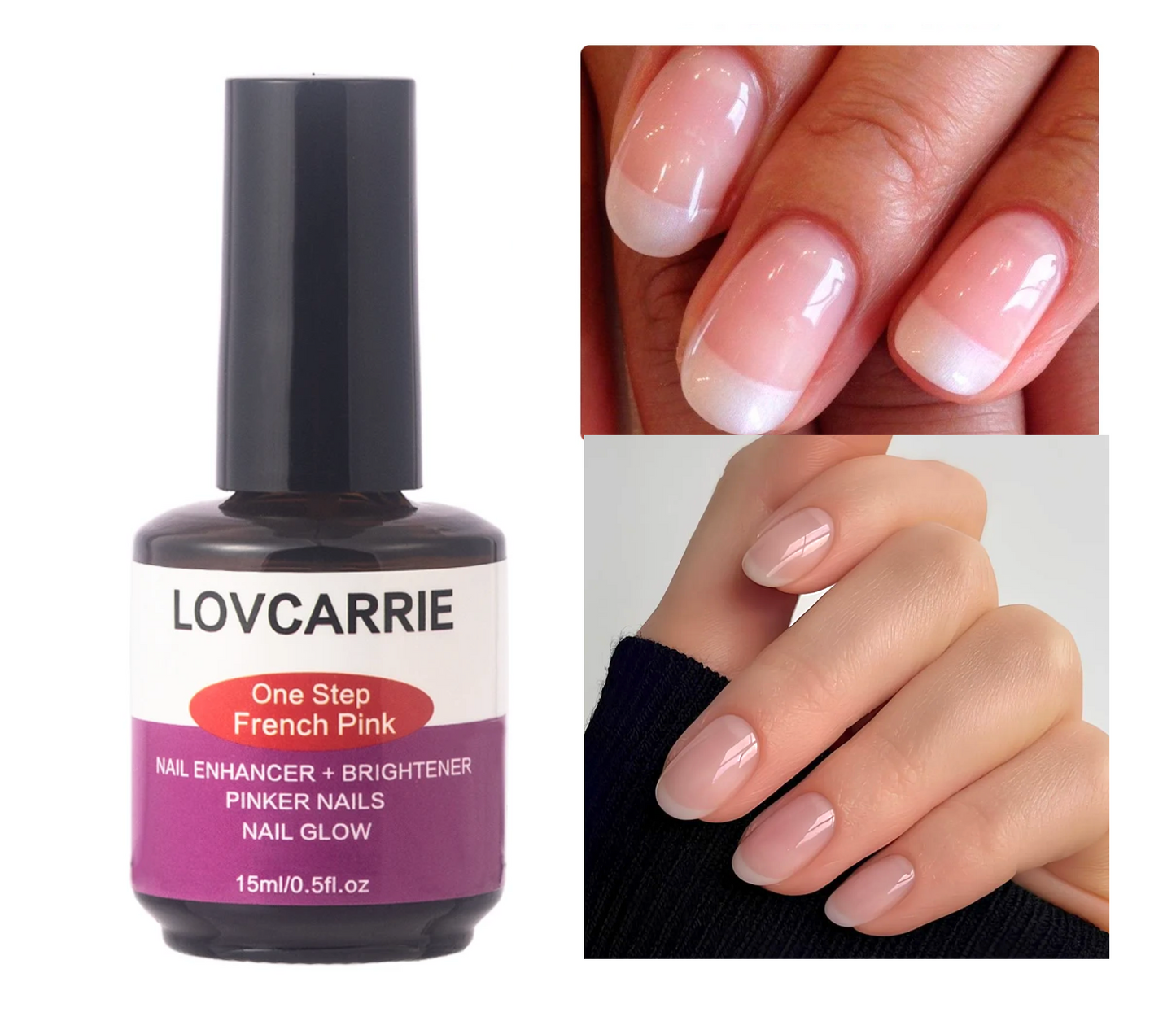 Lovcarrie One Step French Pinker Nail Glow 15ml
