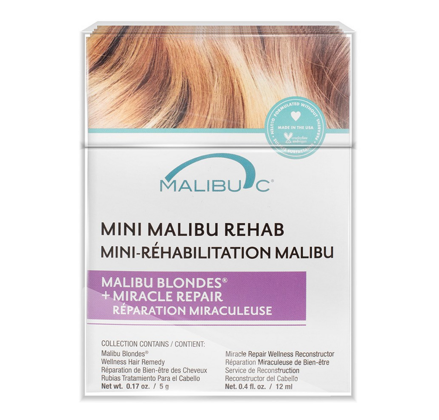 Malibu C Mini Malibu Rehab Blondes Miracle Repair Treatment (12pc)