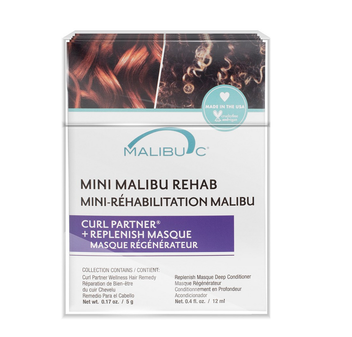 Malibu C Mini Malibu Rehab Curl Partner Replenish Masque Treatment (12pc)