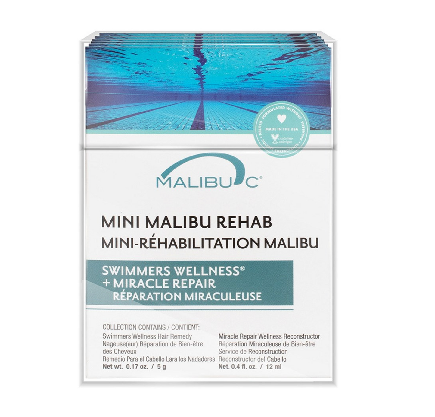 Malibu C Mini Malibu Rehab Swimmers Miracle Repair Treatment (12pc)
