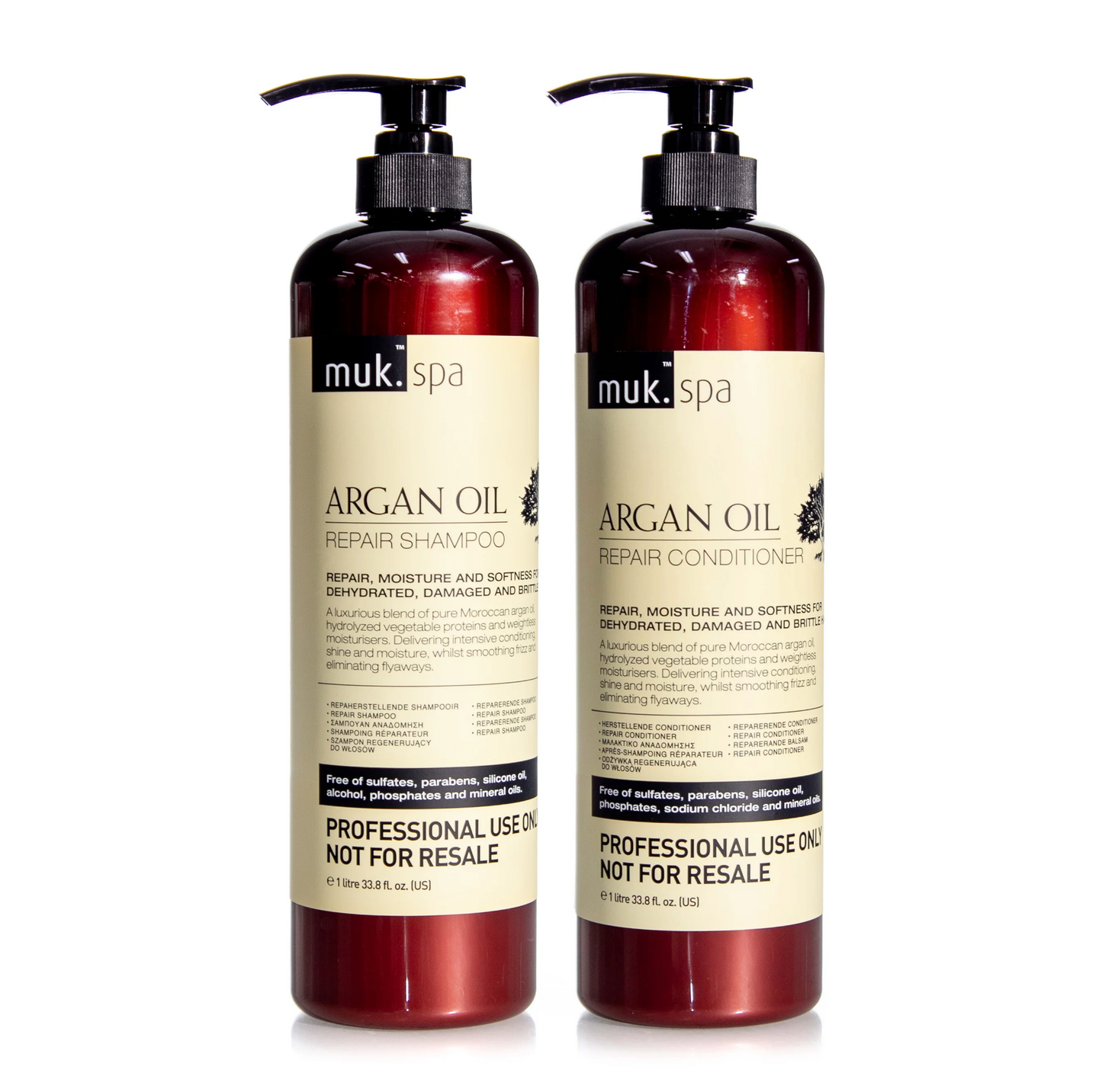 Muk Spa Argan Oil Repair Shampoo and Conditioner 1000ml