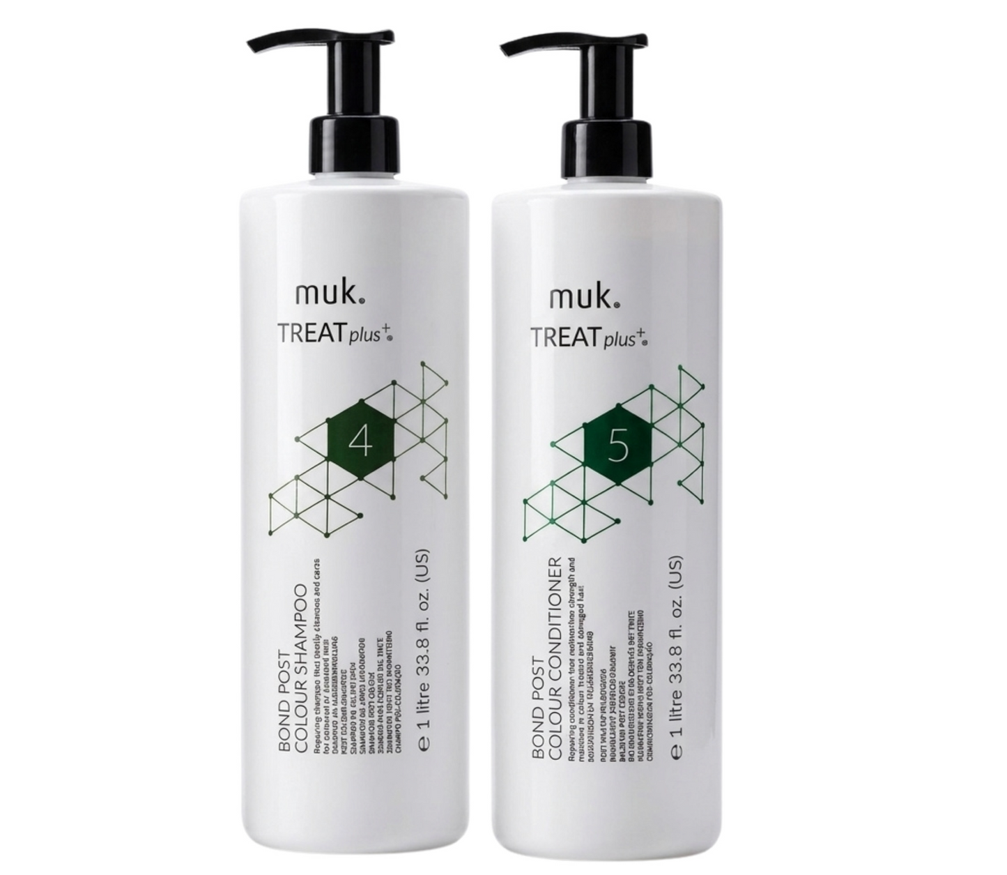 Muk Treat+ Bond Post Colour Shampoo and Conditioner 1000ml