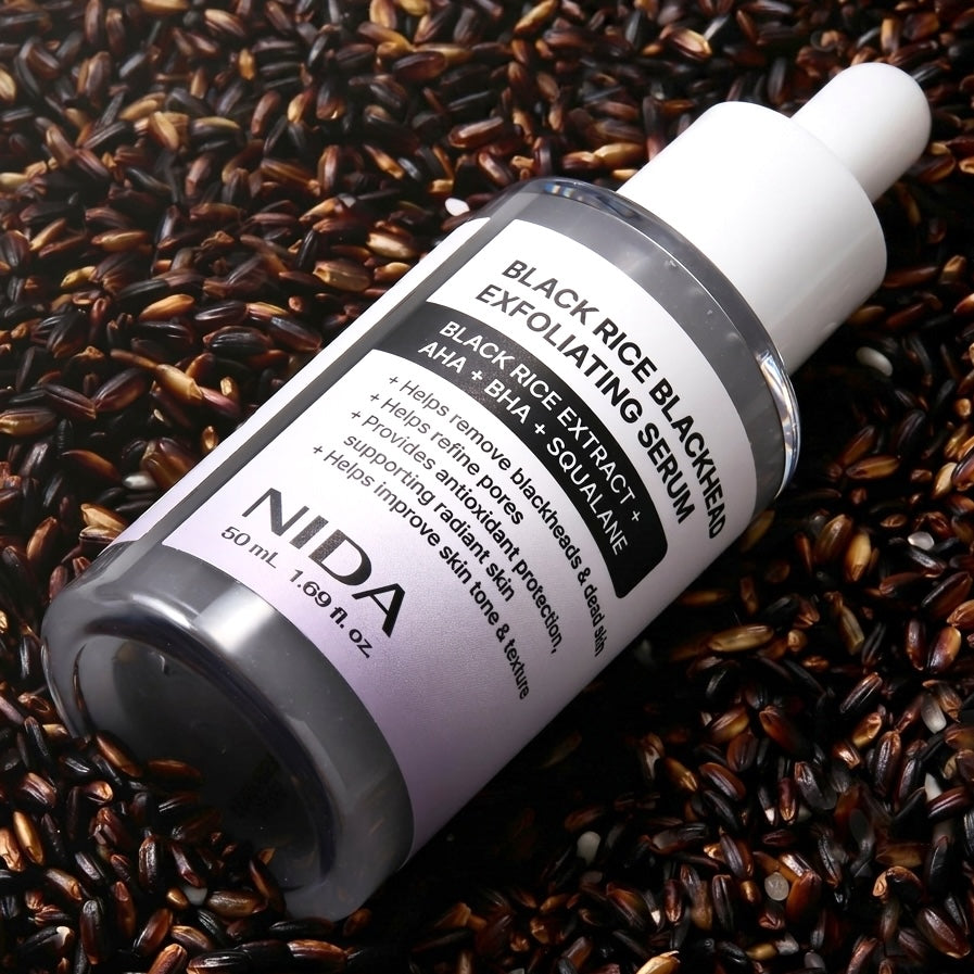 NIDA Black Rice Blackhead Exfoliating Serum Korean Beauty 50ml