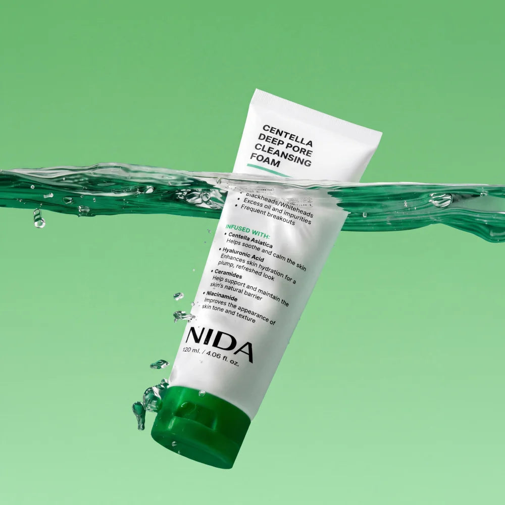 NIDA Centella Deep Pore Cleansing Foam with Hyaluronic Acid 120ml