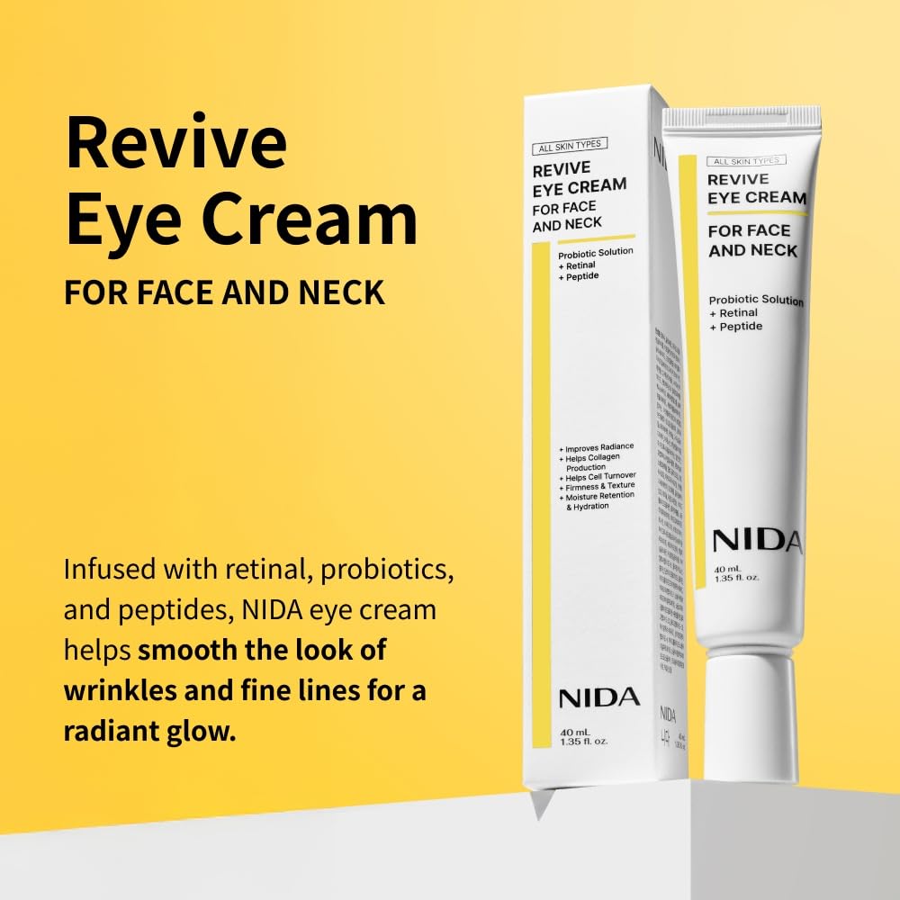NIDA Revive Eye Cream For Face And Neck Retinal + Peptide Korean Beauty 40ml