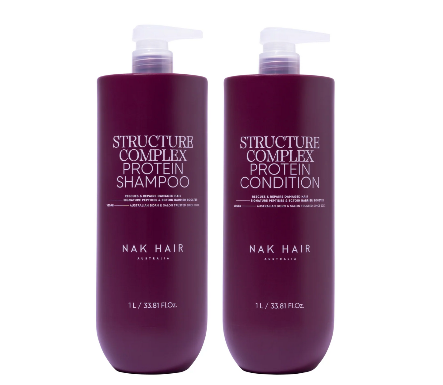 Nak Structure Complex Protein Shampoo and Conditioner 1000ml
