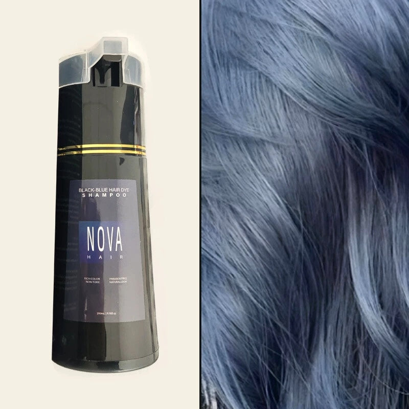 Nova Hair BLACK BLUE Hair Dye Shampoo 200m