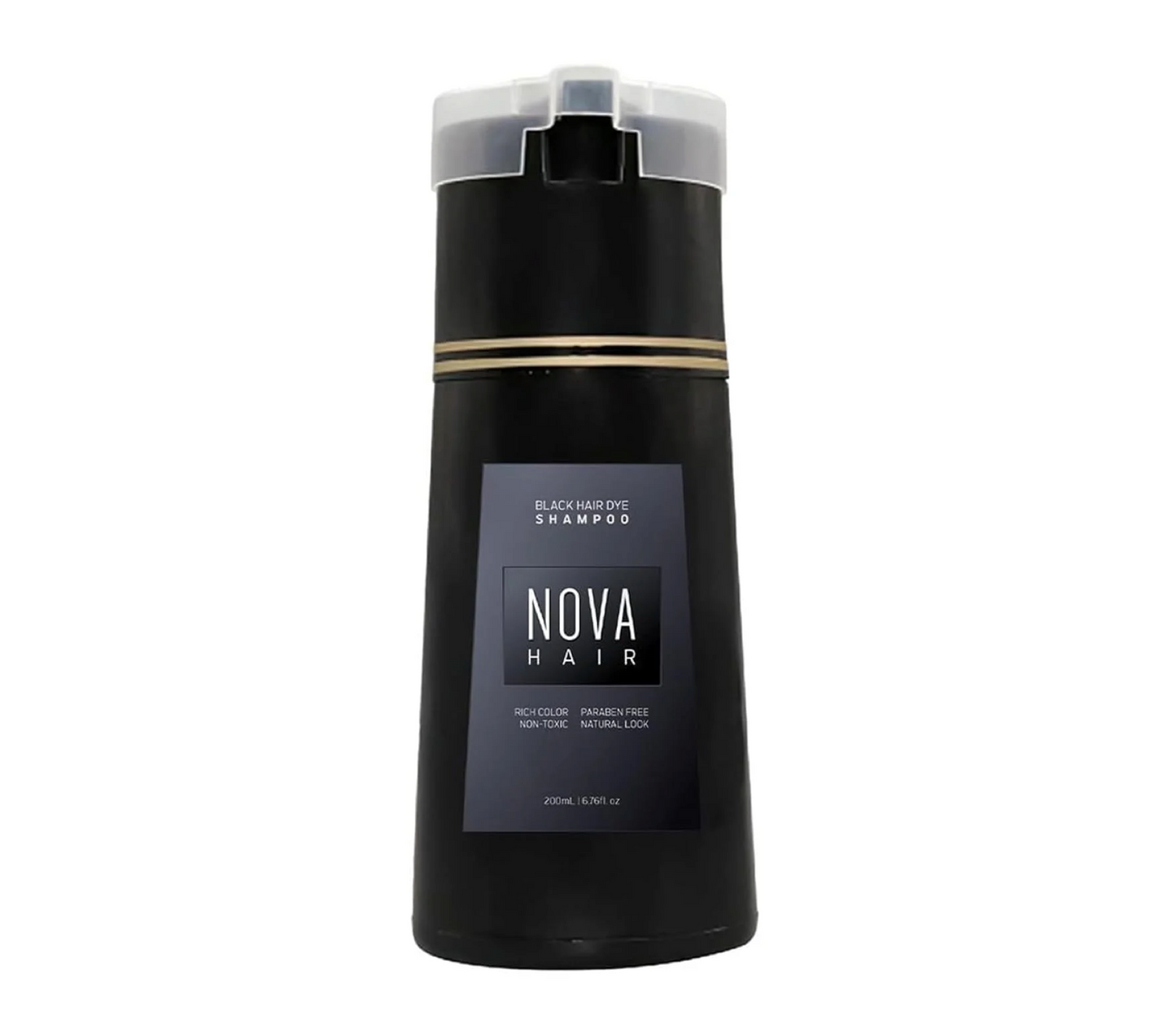 Nova Hair Black Hair Dye Shampoo 200ml