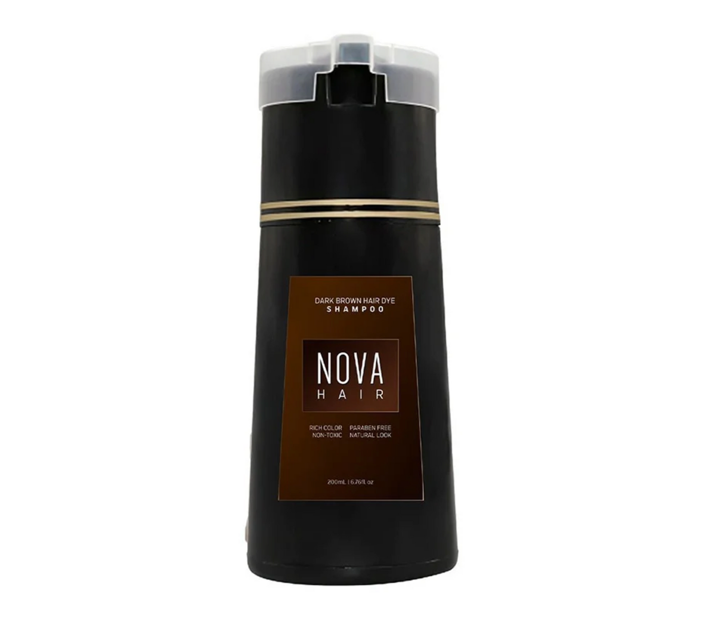 Nova Hair Dark Brown Hair Dye Shampoo 200ml