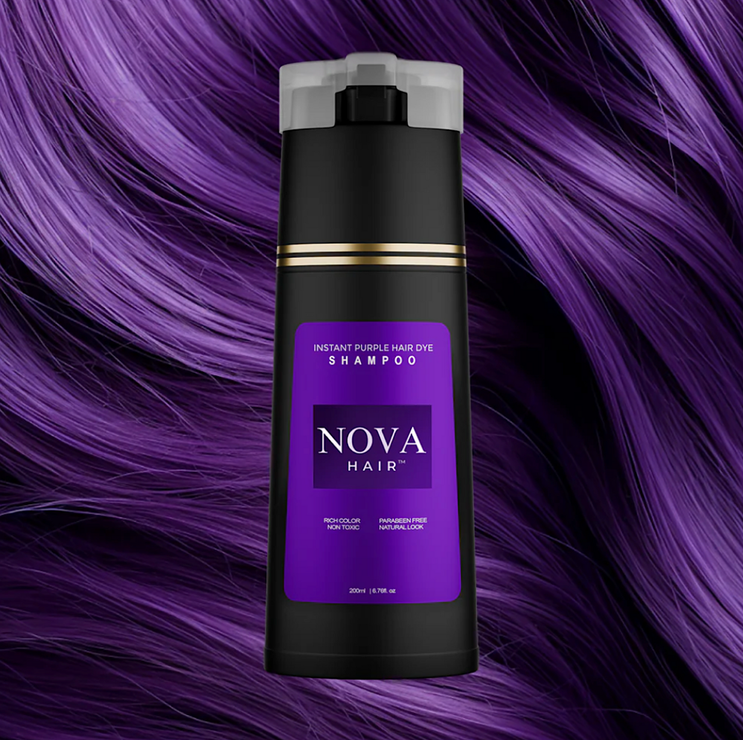 Nova Hair Purple Hair Dye Shampoo 200ml