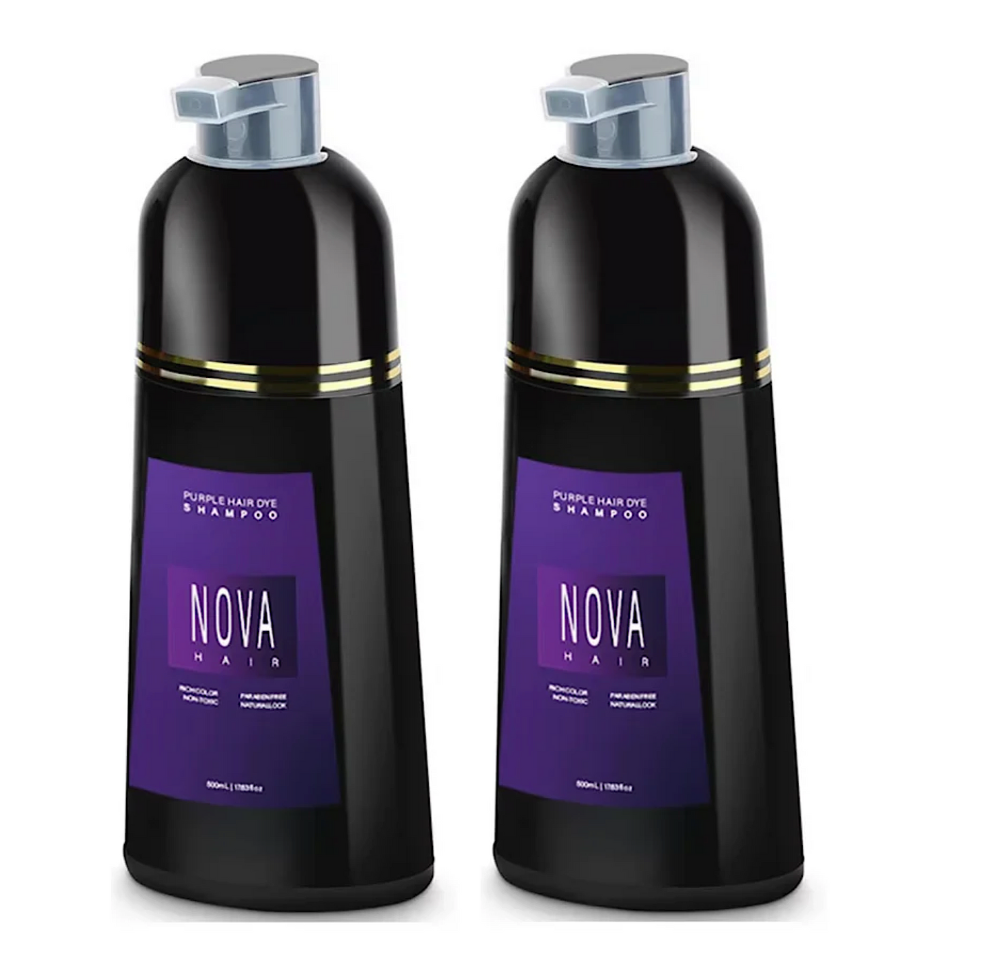 Nova Hair Purple Hair Dye Shampoo 500ml (2pc)