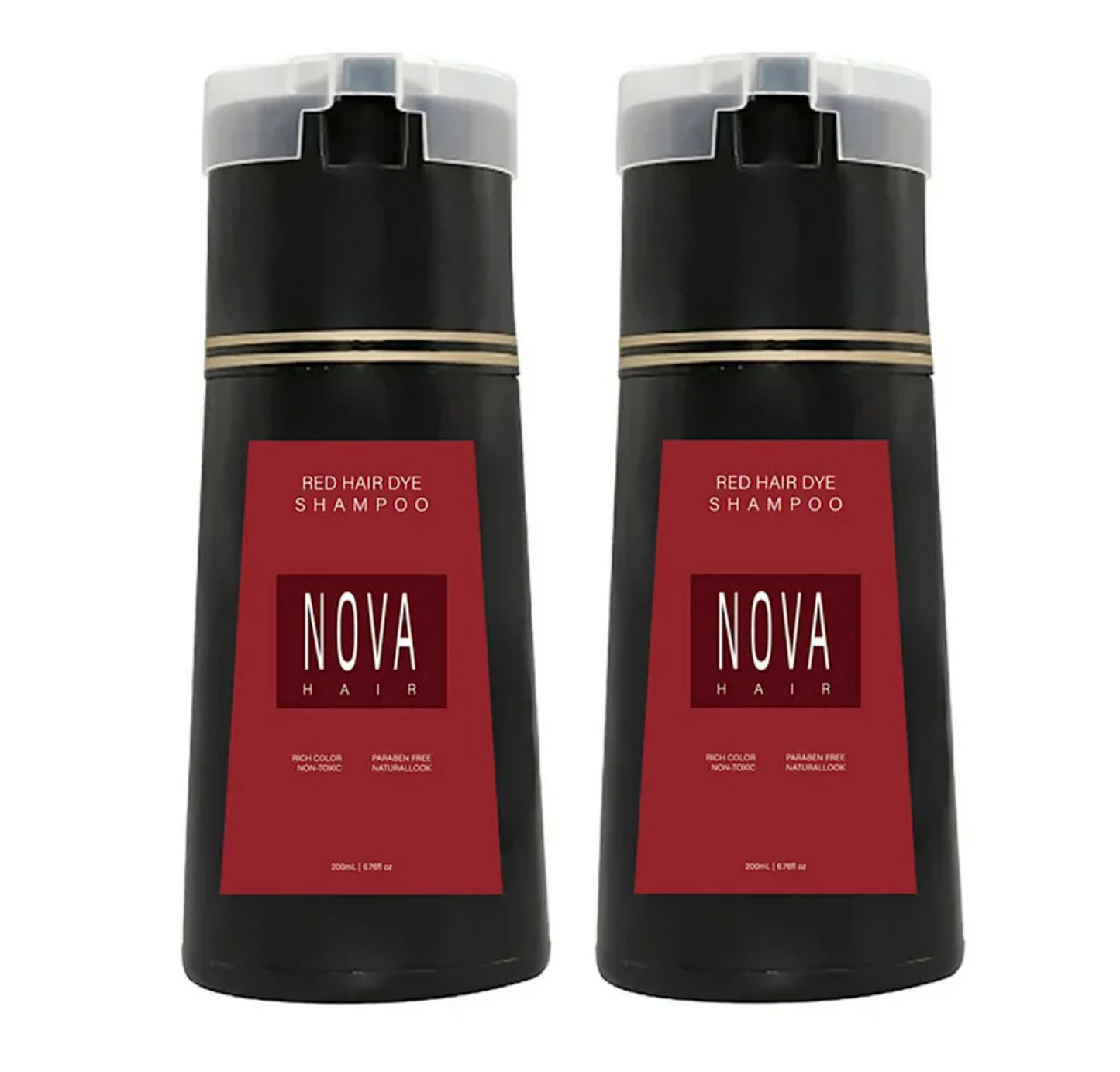 Nova Hair Red Hair Dye Shampoo 200ml (2pc)