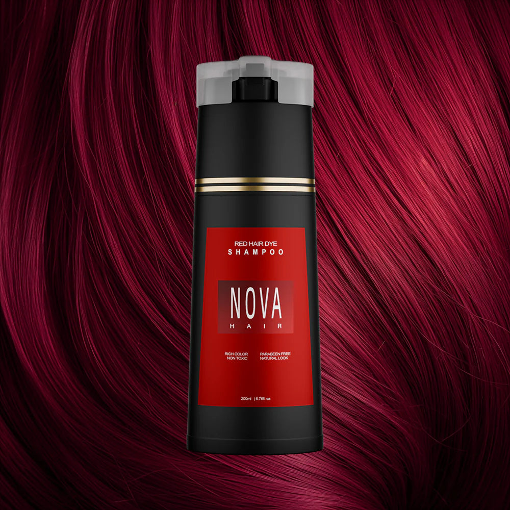 Nova Hair Red Hair Dye Shampoo 500ml (2pc)