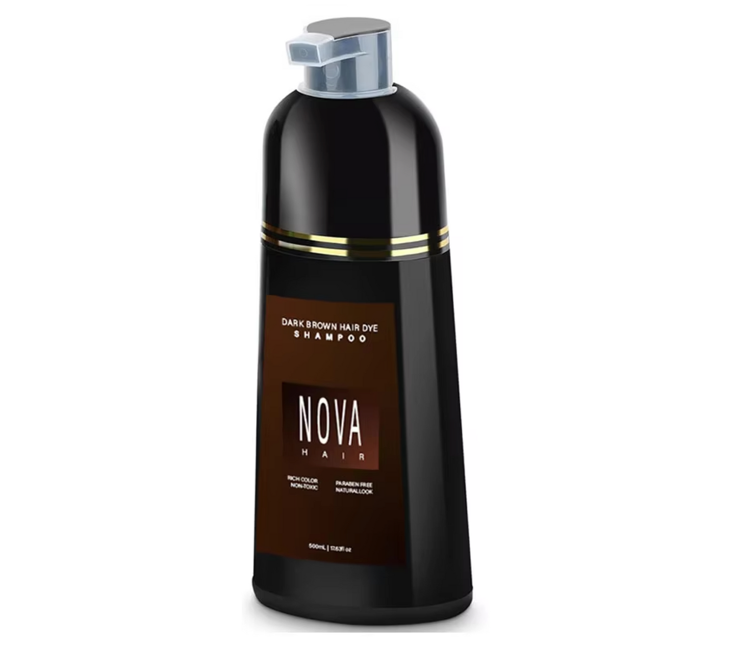 Nova Hair Dark Brown Hair Dye Shampoo 500ml
