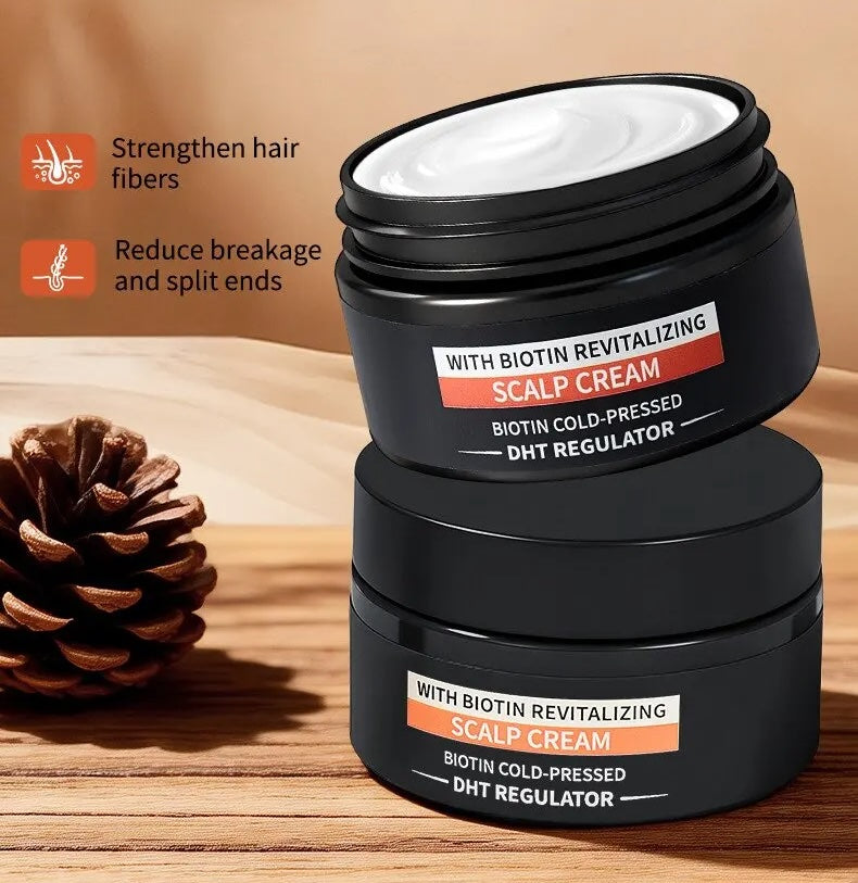 Original Hair Growth Revitalising Scalp Cream Biotin Cold Pressed DHT Regulator 100g
