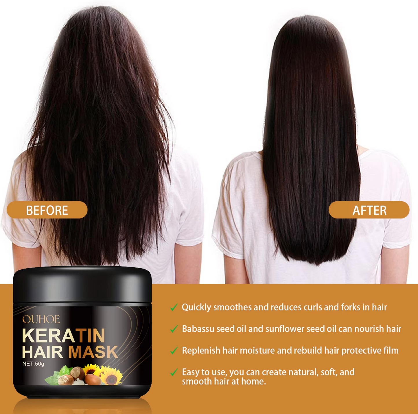 Ouhoe Keratin Hair Mask 50g